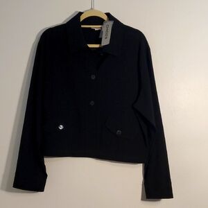 NWT Chicos Black Crop Swing Jacket